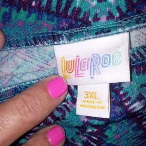 Women's 3X lularoe turquoise and blue skirt